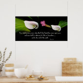 Calla Lily Flowers Heilige Geest Manuscript Print (Keuken)