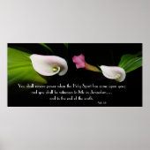 Calla Lily Flowers Heilige Geest Manuscript Print (Voorkant)
