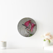 Calla Lily Flowers Pearls Lace Wall klok (Huis)