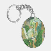 Calla Lily Flowers Sleutelhanger (Voorkant Links)