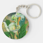 Calla Lily Flowers Sleutelhanger (Achterkant)