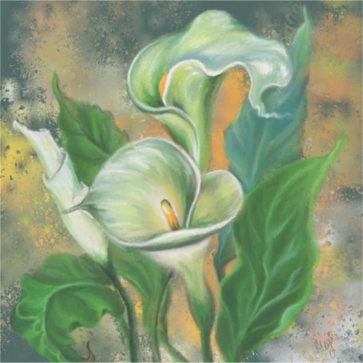 Calla Lily Flowers Sticker schilderen (Voorkant)
