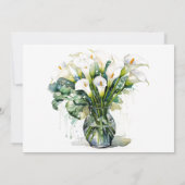  Calla Lily Flowers Verjaardagsfeest Kaart (Achterkant)