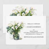  Calla Lily Flowers Verjaardagsfeest Kaart (Voorkant / Achterkant)