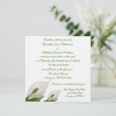 Calla Lily Flowers White Wedding Kaart (Staand voorkant)
