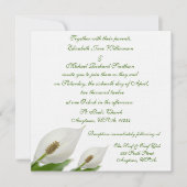 Calla Lily Flowers White Wedding Kaart (Voorkant)