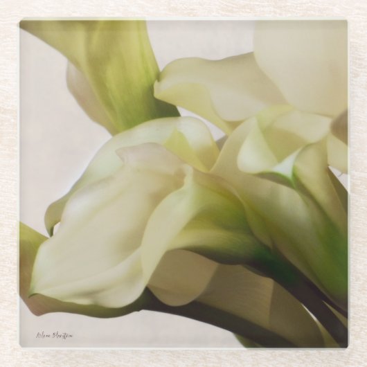 Calla Lily Glass Onderzetter Glazen Onderzetter (Voorkant)