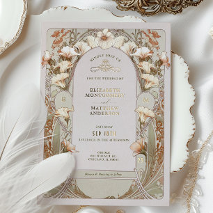 Calla Lily Gold Foil Wedding Invitation door Mucha Folie Uitnodiging