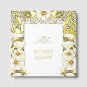 Calla Lily Gold Wedding Art Nouveau Gastenboek (Voorkant)