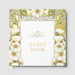 Calla Lily Gold Wedding Art Nouveau Gastenboek