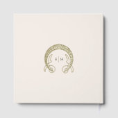 Calla Lily Gold Wedding Art Nouveau Gastenboek (Achterkant)