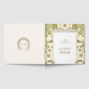 Calla Lily Gold Wedding Art Nouveau Gastenboek