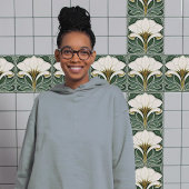 Calla Lily Green Floral Wall Decor Art Nouveau Tegeltje