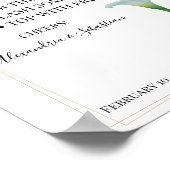 Calla Lily Greenery Mimosa Bar Vrijgezellenfeest S Poster (Hoek)