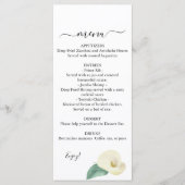 Calla Lily Greenery Wedding Menu (Voorkant)