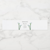 Calla Lily groen Vrijgezellenfeest koppels bruilof Waterfles Etiket (Enkel label)