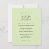 Calla Lily & Heart Wedding Invitation Kaart (Achterkant)