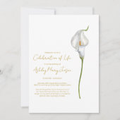 Calla Lily-herdenkingsdienst Kaart (Voorkant)