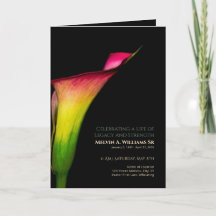 Calla Lily-herdenkingsprogramma Rood Geel Groen