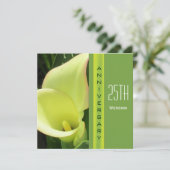 Calla Lily Huwelijksjubileum Uitnodiging (Staand voorkant)