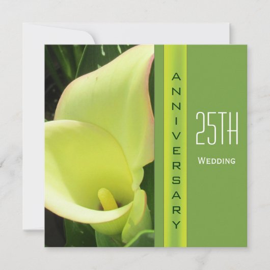 Calla Lily Huwelijksjubileum Uitnodiging (Voorkant)