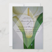 Calla Lily Huwelijksproefdinermiddag Kaart (Voorkant)