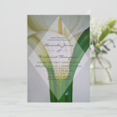 Calla Lily Huwelijksproefdinermiddag Kaart (Staand voorkant)