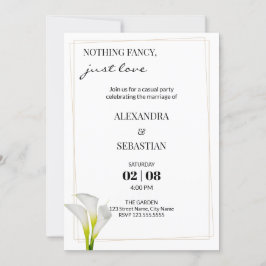 Calla Lily Huwelijksreceptie Uitnodiging