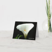 Calla Lily in het zwart Kaart (Voorkant)
