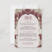 Calla Lily Insert INFO Art Nouveau Mucha I Kaart (Voorkant)