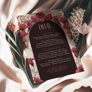 Calla Lily Insert INFO  Art Nouveau Mucha Kaart