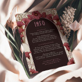 Calla Lily Insert INFO Art Nouveau Mucha Kaart