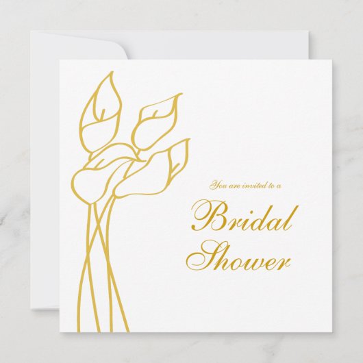 Calla Lily Invite Kaart (Achterkant)