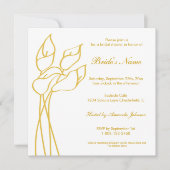 Calla Lily Invite Kaart (Voorkant)