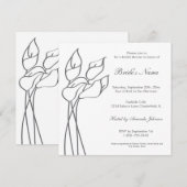 Calla Lily Invite Kaart (Voorkant / Achterkant)