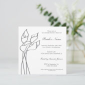 Calla Lily Invite Kaart (Staand voorkant)