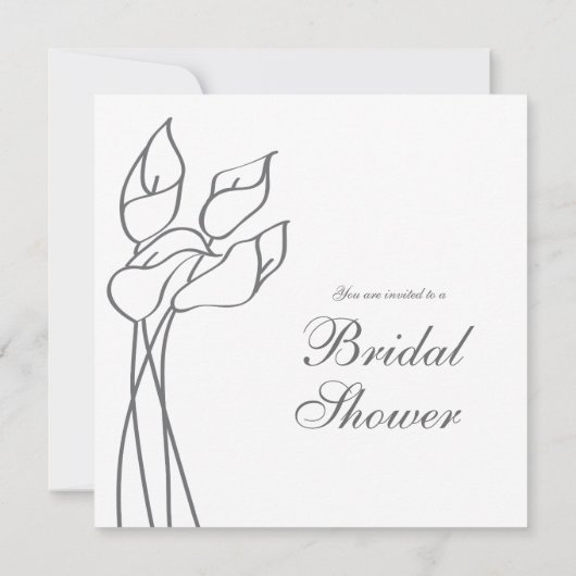 Calla Lily Invite Kaart (Achterkant)