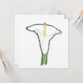 Calla Lily Kaart (Voorkant / Achterkant in situ)