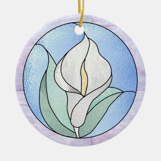 Calla Lily Keramisch Ornament (Voorkant)