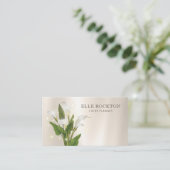 Calla Lily Minimalist Pearl Gloss Visitekaartje (Staand voorkant)