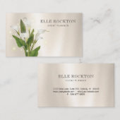 Calla Lily Minimalist Pearl Gloss Visitekaartje (Voorkant / Achterkant)