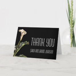 Calla Lily Modern Floral Dank u Bedankkaart