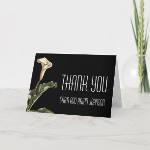 Calla Lily Modern Floral Dank u Bedankkaart