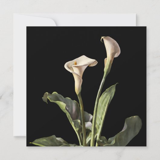 Calla Lily Modern Floral Kaart (Achterkant)