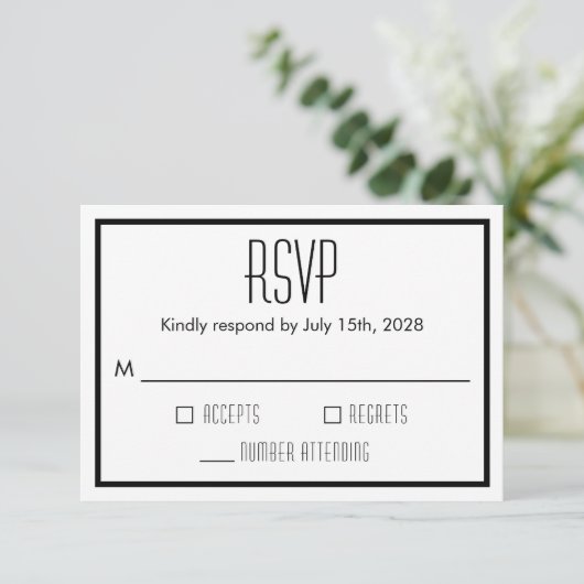 Calla Lily Modern Floral RSVP (Staand voorkant)