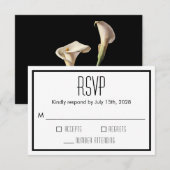 Calla Lily Modern Floral RSVP (Voorkant / Achterkant)