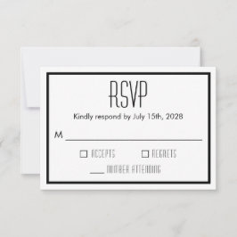 Calla Lily Modern Floral RSVP Kaartje