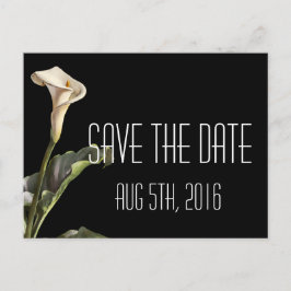 Calla Lily Modern Floral Sla de datum op Aankondigingskaart