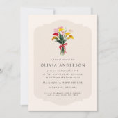 Calla Lily Modern kleurrijk bruiloft Vrijgezellenf Kaart (Voorkant)