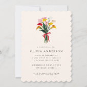 Calla Lily Modern kleurrijk bruiloft Vrijgezellenf Kaart (Voorkant)